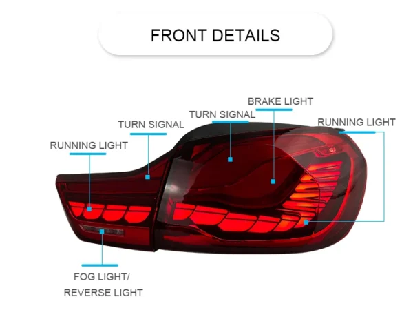 Tail Lamp Assembly for F32 F82 LED Tail light 2012-2019 M4 425i 430i 440i Rear Lamp Red color - Image 7