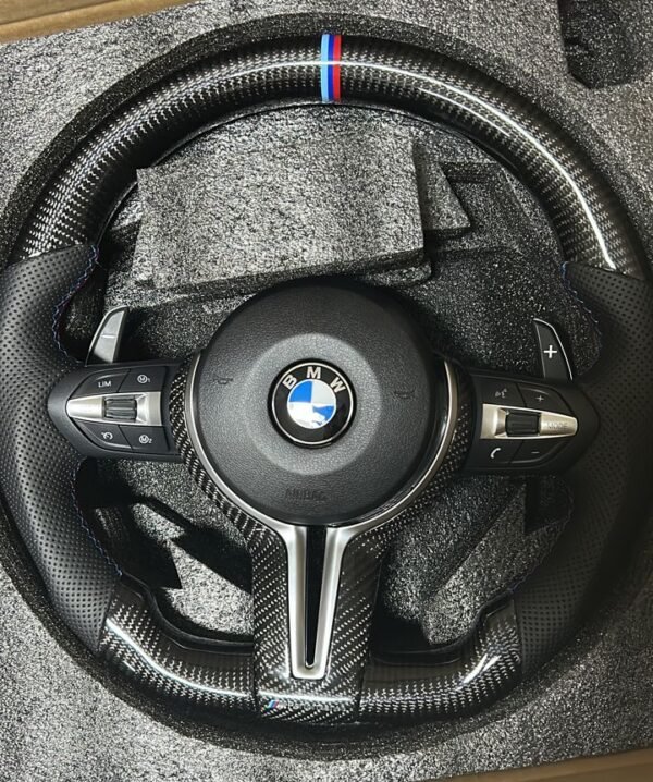 Fit For BMW M2 M3 M4 M5 F01 F07 F10 F12 F15 F16 F18 F20 F22 F82 F30 F32 F36 M Performance Carbon Fiber  Steering Wheel - Image 2